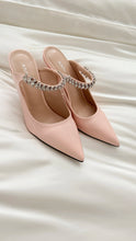 Load image into Gallery viewer, Rhinestone Mules Heels