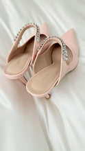 Load image into Gallery viewer, Rhinestone Mules Heels