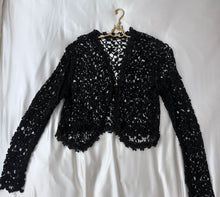 Load image into Gallery viewer, Vintage Crystal Crochet Jacket