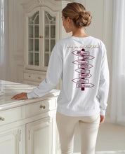 Load image into Gallery viewer, Stars Hollow sweatshirt, Gilmore Girls sweatshirt, Stars Hollow crewneck, cozy fall sweatshirt, burgundy crest sweatshirt, sand ash white sweatshirt, vintage style sweatshirt, cozy gift for her, classic town sweatshirt, coffee lover sweatshirt, Lukes Diner sweatshirt, Dragonfly Inn sweatshirt, soft cotton sweatshirt, heavyweight crewneck, nostalgic sweatshirt, TV show sweatshirt, comfy winter sweatshirt