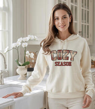 Load image into Gallery viewer, Plaid Cozy Season Hoodie