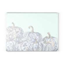 Load image into Gallery viewer, Blue and White Pumpkins Chinoiserie Glass Cutting Board
