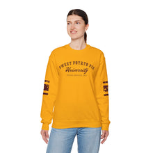 Load image into Gallery viewer, Witty humor Sweatshirt Fall colors Sweet Potato Pie University Sweatshirts . Elegant and humorous women’s crewneck sweatshirt, stylish fall clothing for casual wear
