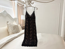 Load image into Gallery viewer, Black Lace Dress with Spaghetii Straps
