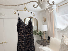Load image into Gallery viewer, Black Lace Dress with Spaghetii Straps
