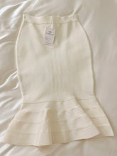 Load image into Gallery viewer, Ivory Bandage Fishtail Skirt
