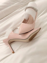 Load image into Gallery viewer, Rhinestone Mules Heels
